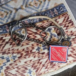 NWT REINSMAN Combo 3 piece Twisted wire Dog Bone Snaffle/Rope Nose Hack Bit